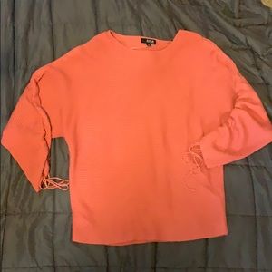 Sweater with cute ties on sleeve